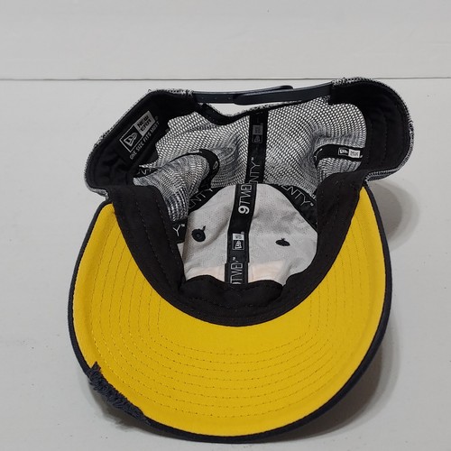 Sombrero/gorra azul envejecido con logotipo de camionero de la Universidad de Michigan Wolverines - Imagen 5 de 12