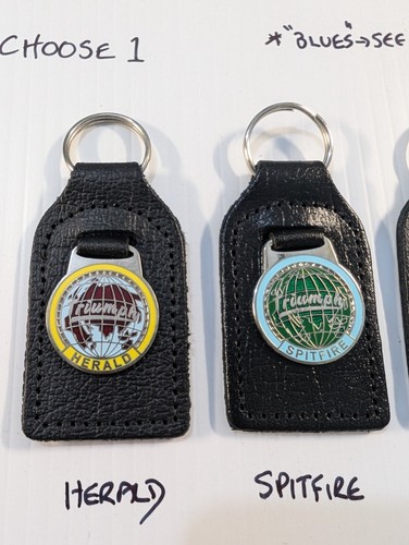 KEY FOB ring leather gift badge TRIUMPH 1300 1500 2000 2500 2.5 TC S toledo - Picture 6 of 7