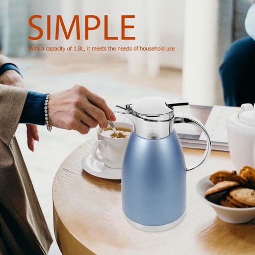 Double-layer Hot Water Kettle Office Stainless Steel Jug Pitcher - Picture 9 of 12