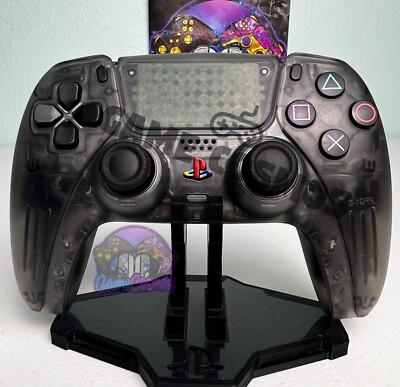 Custom Retro PS2 Theme -  Clear Black - Custom Wireless Controller for PS5 PC