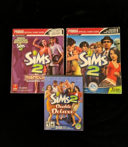 The Sims 2 Double Deluxe & 2 Prima Official Game Guides Complete with Key