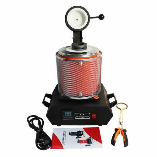 Electric Metal Melting Furnace Melter Gold Silver W/Heat Protection &ACC 1/2/3KG - Picture 28 of 51