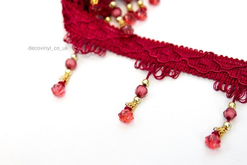 2M TRIM CURTAIN CRYSTAL FRINGE TASSEL DRESS CUSHION SEWING EDGING DRESS INDIAN - Picture 17 of 19