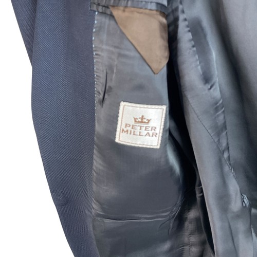 Peter Millar Mens 40R Wool Blazer Jacket Sport Coat Blue 2 Button Double Vented - Picture 5 of 7