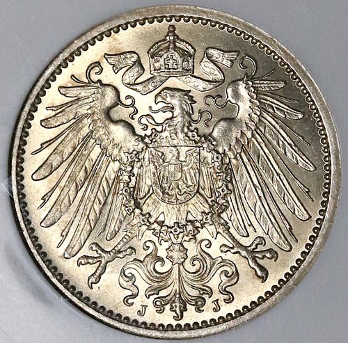 1907-J NGC MS 64 Germany 1 Mark Scarce Hamburg Silver Coin POP 2/2 (22010704C) - Picture 4 of 6