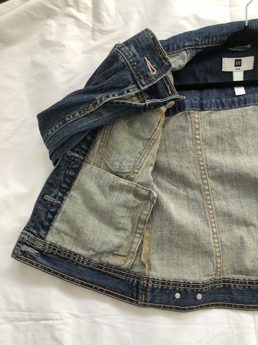 Jean Jacket With Pink Stitching For Buttonholes GAP L Girls/boys - Picture 19 of 24