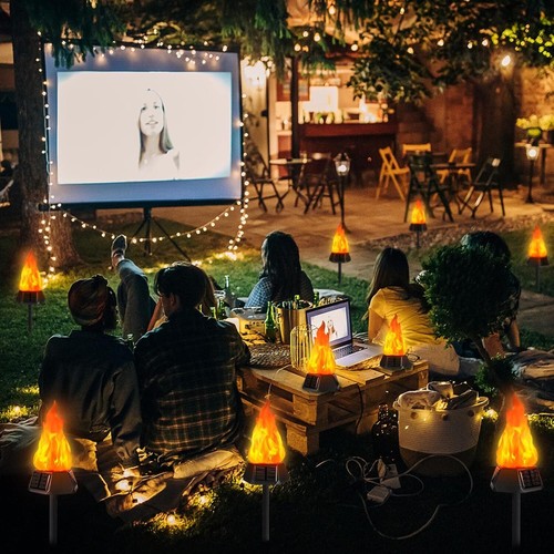 Solar Torch Lights Flickering Flame, Waterproof LED Patio Décor - 8 Pack - Picture 7 of 7