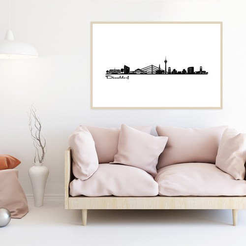 JUNIWORDS Poster mit Rahmen "Skylines" Geschenk Geburtstag Stadt DIN A4 A3 A2 - Bild 9 von 27