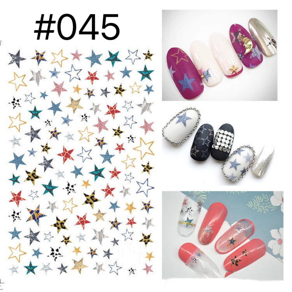 Stars Nail Sticker Colorful Stars Nail Decals Nail Art