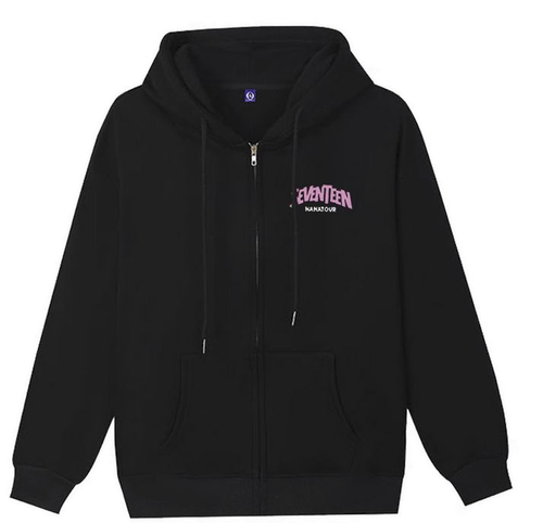 SEVENTEEN Nana Tour 2024 Zip Up Hoodie Size S Official With SEVENTEEN Logo - Picture 4 of 7