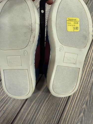 Falls Creek Kleinkind Größe 9 Turnschuhe marineblau/rot/gelb Mesh - Bild 2 von 5