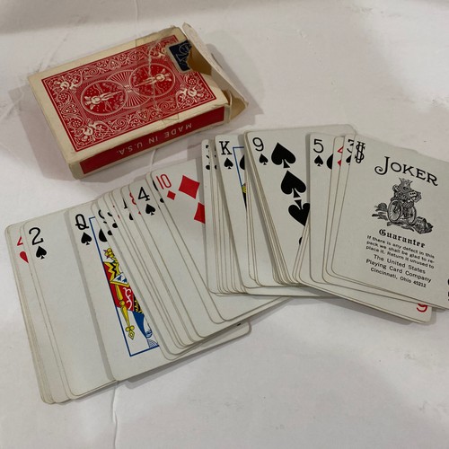 Vintage BICYCLE 808 Playing Cards Red Rider Back Air-Cushion Finish - Bild 3 von 4