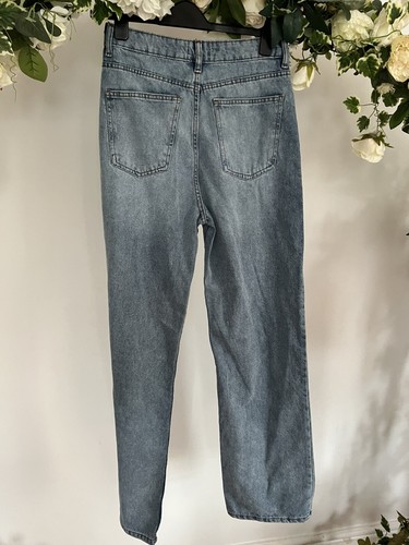 I Saw It First Jeans Gr. 14 Blau 90er Wide Leg Bleach Wash Denim Jeans LM20 - Bild 17 von 24