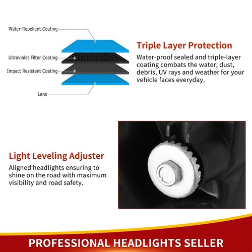 Fit 2014-2015 Chevy Silverado 1500 Chrome Headlights Headlamps Left+Right 14 15 - Picture 9 of 11