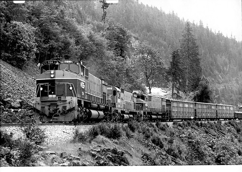 1974 British Columbia Railway Train #724 Lokomotive Lokomotive 5x7 Foto X2200S BC D - Bild 1 von 2