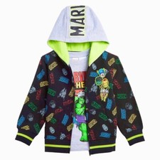 MARVEL AVENGERS Boys Hoodie  Tee Set: Size 4  5 NWT