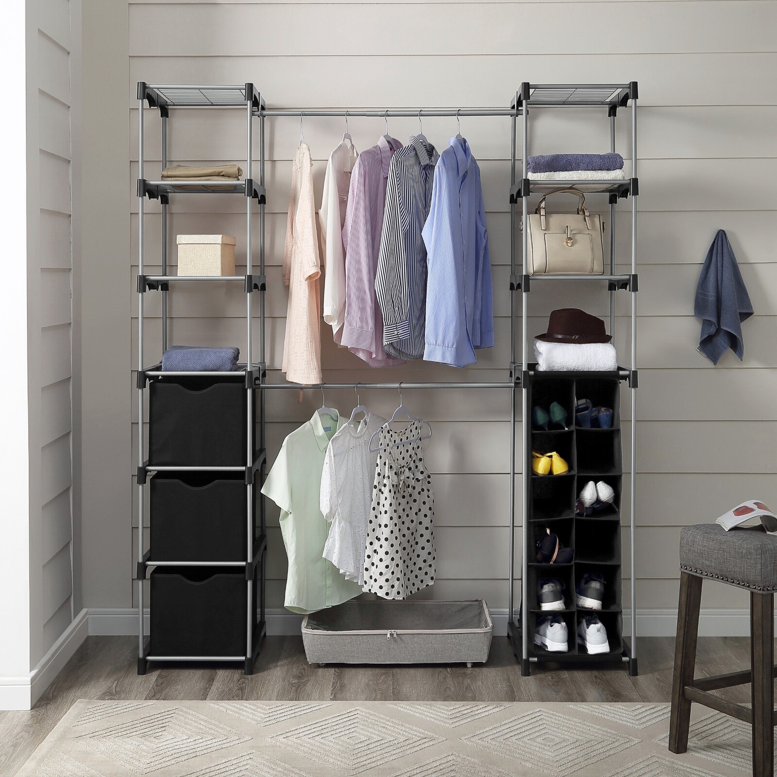 Shoe Organizer Rack Storage Revolving Adjustable Standing Closet Shoe Organizer Rack Storage Revolving