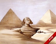THE GREAT SPHINX  PYRAMIDS OF EGYPT DESERT SAND CANVAS GICLEE 8X10 ART PRINT