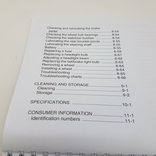 Yamaha Quad Bike ATV GRIZZLY 700 Factory Owners Manual 1st ed February 2010 - Picture 4 of 5