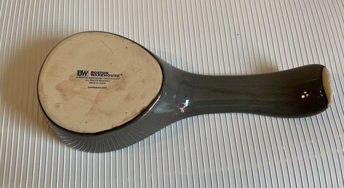 BOSTON WAREHOUSE (BW)~ GRAY GLAZED CERAMIC SPOON REST - Picture 5 of 6