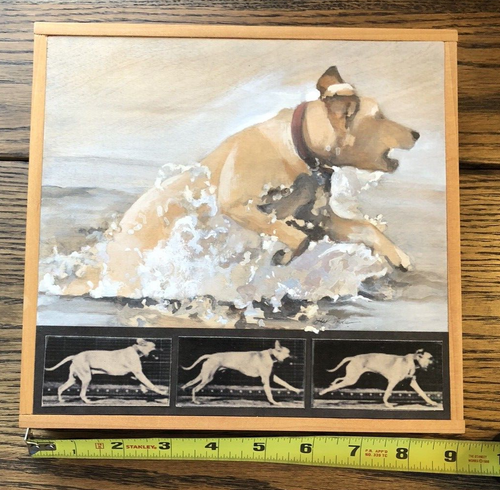 Original Mixed Media Artwork "Dog in Motion #1" Golden Labrador by LW Snider - Picture 12 of 13