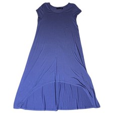 H By Halston High Low Maxi T-Shirt Dress Periwinkle Blue Size Large Petite