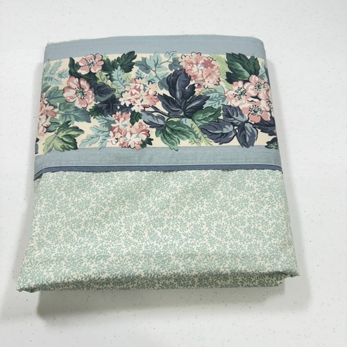 vintage laura ashley flat sheet twin green floral ashbourn blend usa y2k 90s - Picture 11 of 13