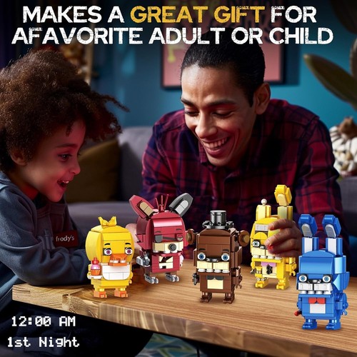 Epic 5-Piece Five Nights Building Blocks Set - Classic Horror Game Collectibles - Picture 9 of 9