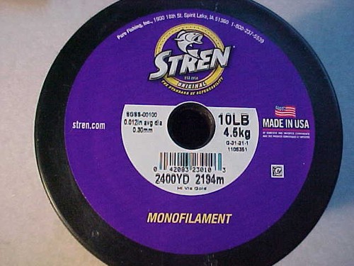 NEW BULK STREN HI VIS GOLD Monofilament Fishing Line 10 lb TEST Spool 2400 Yards - Picture 1 of 4