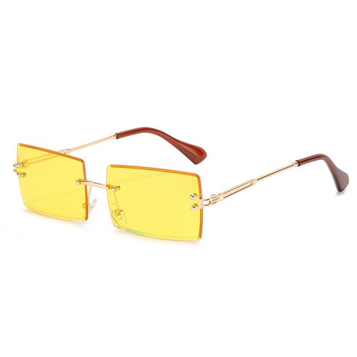 Fashion Rimless Rectangle Sunglasses Men Women Square Tinted Sun Glasses Eyewear - Picture 28 of 29