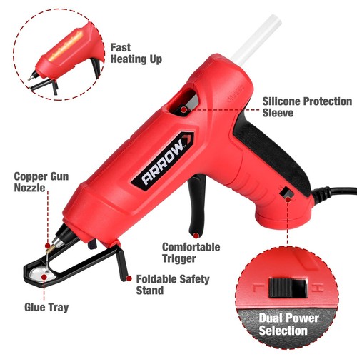 Arrow Mini Hot Glue Gun High/Low Dual Temp Glue Gun Kit 24PC Mini Glue Gun Stick - Picture 3 of 12