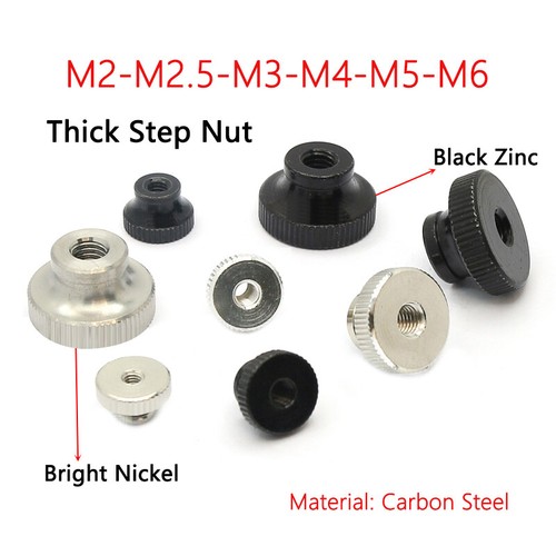 Thin Step Nuts/Thick Step Nut M1.6 M2 M2.5 M3 M4 M5 M6 M10 Knurled Thumb Nut - Picture 7 of 14