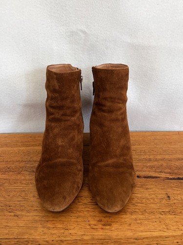 /🍃 WITTNER BROWN SUEDE LEATHER ANKLE BOOTS CHELSEA 37 6 - Picture 3 of 6