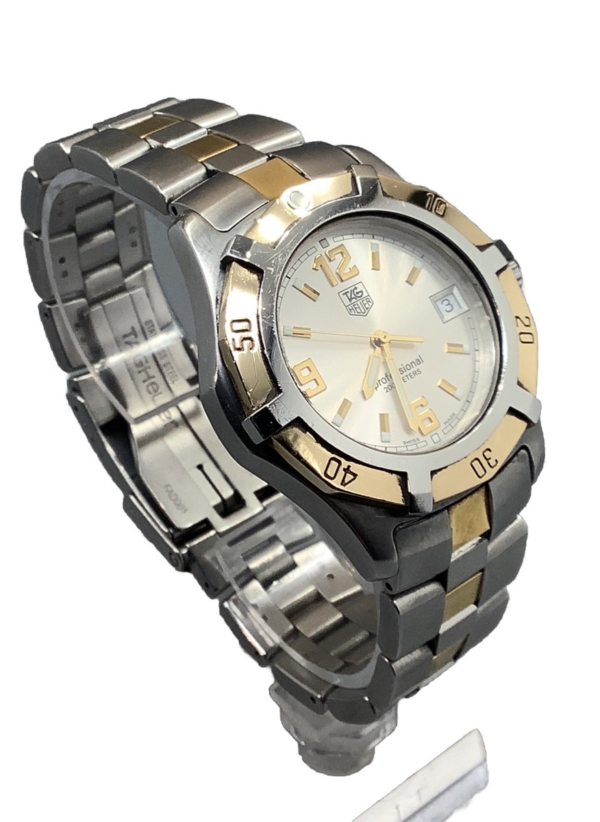 よ*く様 【ジャンク】TAG HEUER メンズ TAG Heuer Link Aquaracer 18K & Stainless Steel Men's Watch