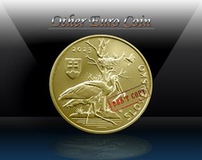 SLOVAKIA 5 EURO 2023 ( Black stork ) BRASS Commemorative Coin * UNC