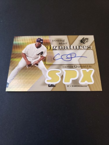 2007 SPx Young Stars Signatures Baseball Card #YSCQ Carlos Quentin Auto - Picture 3 of 4