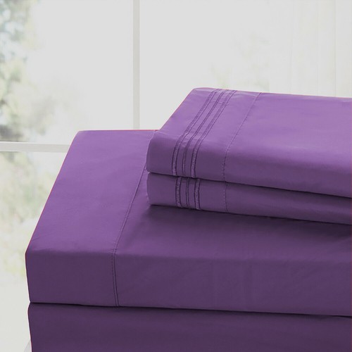 Premium Bed Sheet Set Hotel Luxury Ultra Soft Deep Pocket Bed Sheets Queen King - Picture 3 of 40