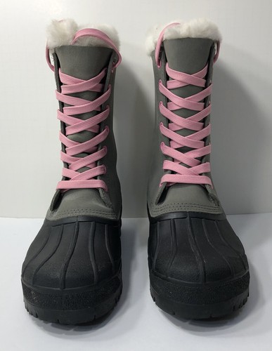 Thirty Two Women’s Black/Gray/Pink Winter Snow Boots Sz 9 Fur Lined Exc Cnd - Picture 6 of 12