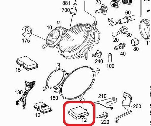 GENUINE Xenon Headlamp Ballast Control Unit Module 5DF008279-10 For Mercedes E - Picture 4 of 12