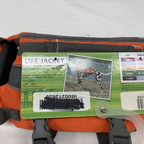 Top Paw Orange Life Jacket (Size Small: Dogs 15-30 lbs) New - Picture 7 of 14