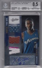 2010-11 ABSOLUTE  JERSEY AUTO RC #151: JOHN WALL #/499 AUTOGRAPH ROOKIE CARD BGS