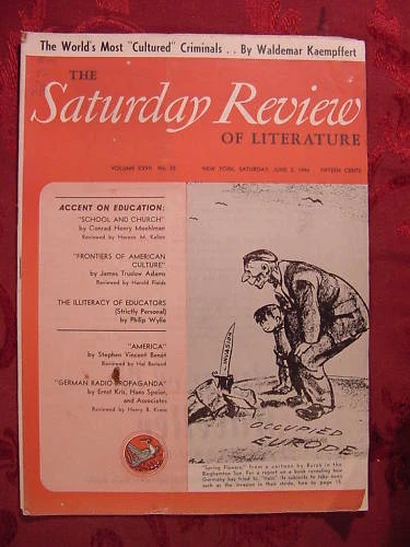 Saturday REVIEW June 3 1944 WALDEMAR KAEMPFFERT LEONARD BACON