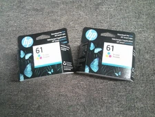 CH562WN New Genuine HP (2 pack) 61 Tri-color Ink Cartridges 09/2026