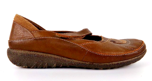 Spring Step Flats Women's Rindle Natural Mary Janes Shoes Brown Leather Size 10 - Picture 6 of 10