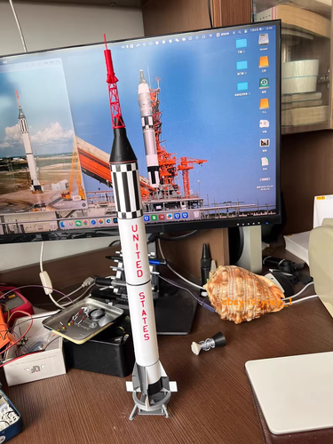 1/60 NASA Gemini TitanII + Redstone Rocket Spacecraft modello 3D costruito - Foto 6 di 18