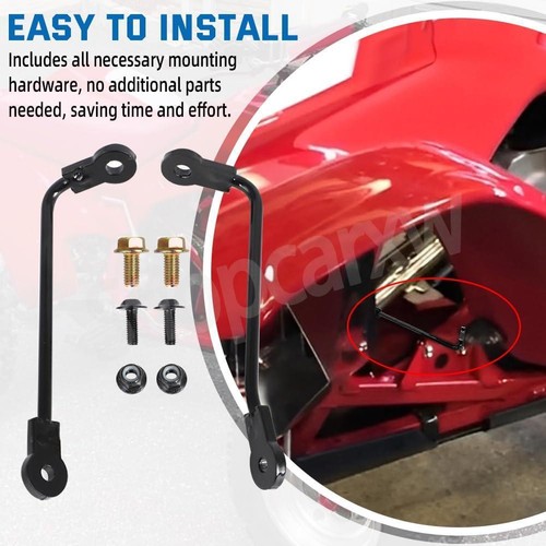 For 1986-1989 Honda TRX250R Front Fender Lower Stays Mount Bracket Black Steel - Picture 3 of 12