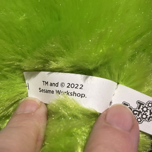 Sesame Street Cookie Monster Green Plush Stuffed Animal Toy Factory 2022 Rare - Picture 14 of 15