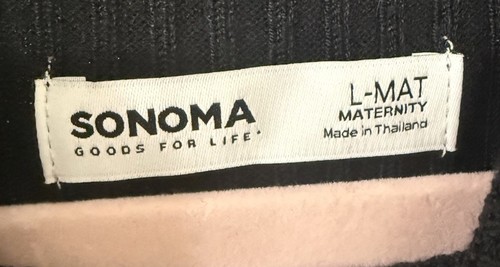 Neu mit Etikett! Sonoma Maternity schwarzes Stillpullover-Midikleid mit Stehkragen – Größe Large - Bild 8 von 10
