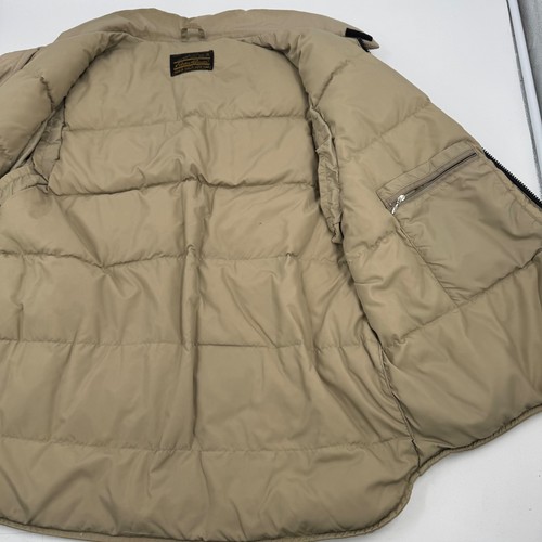 Vintage Eddie Bauer Goose Down Vest Mens Khaki Sleeveless Puffer Outdoor Pockets - Picture 5 of 14