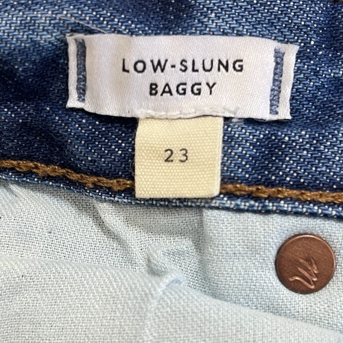 Madewell Low-Slung Baggy Jeans Womens 23 (Fits 28x31) Medium Wash Blue Wide-Leg - Picture 6 of 10